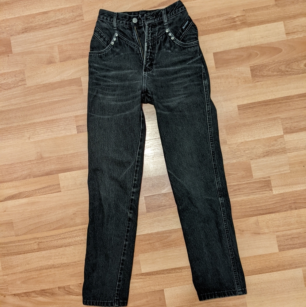 Vintage High Rise Rockies Rocky Mountain Jeans Black